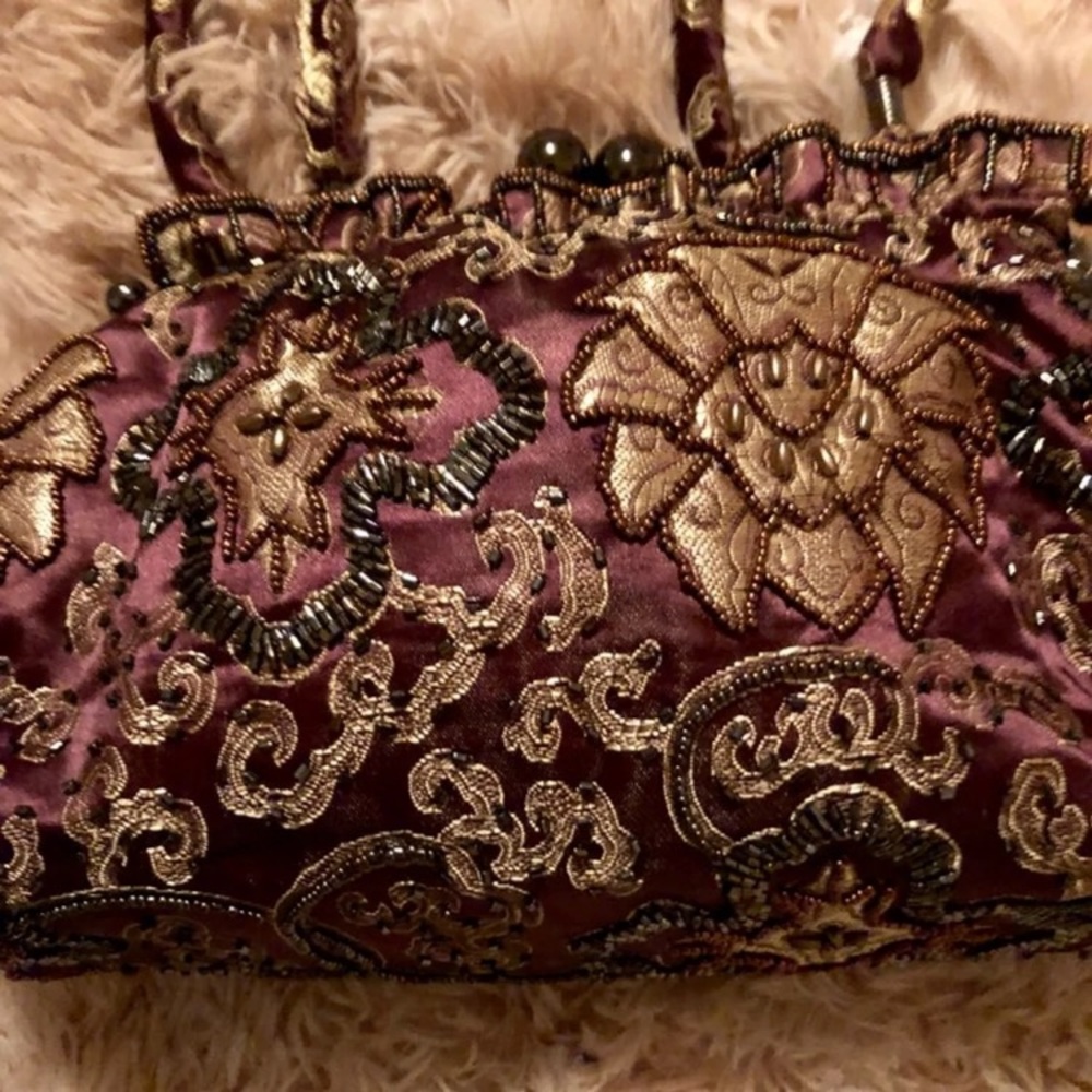 Beaded Evening Clutch With Strap